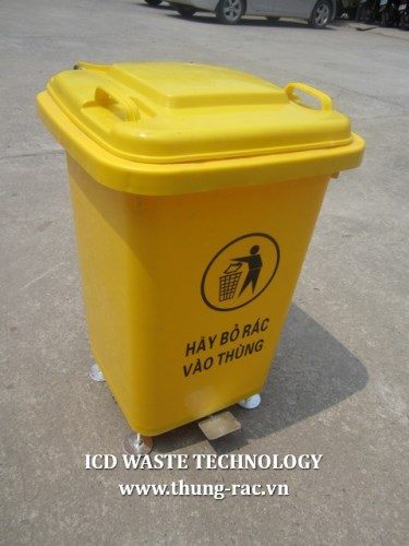 Thùng rác nhựa cố định 60L - Công Ty CP Phát Triển Công Nghiệp Và Đô Thị Việt Nam (ICD)